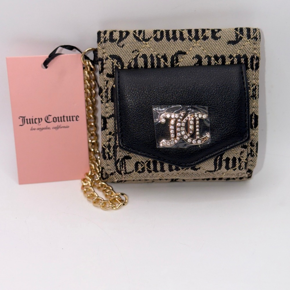 Juicy Couture OS Isn't She Lovely Mini Envelope Flap Wallet Y2K McBling Gothic